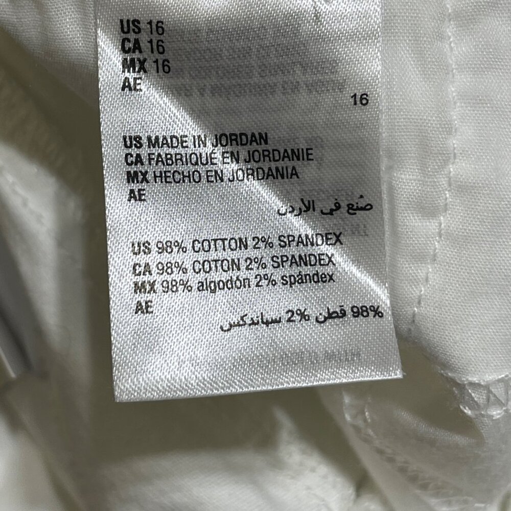 New Charter Club White Denim Shorts Size 16 Bermuda 10" Inseam - Picture 6 of 7